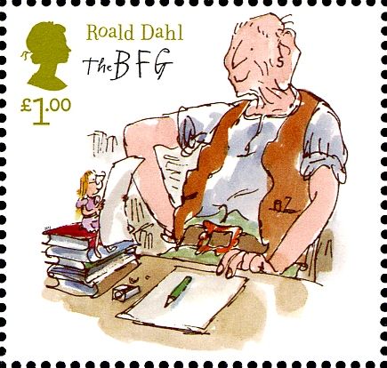 The BFG and Sophie at Writing Desk