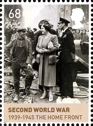 Queen Elizabeth the Queen Mother and King George VI in bomb