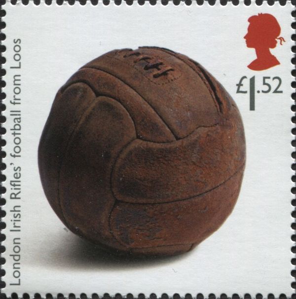 London Irish Rifles' football from Loos