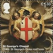 St George's Chapel - Quire: St George's Cross roof boss