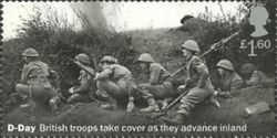 British Troops Advance Inland