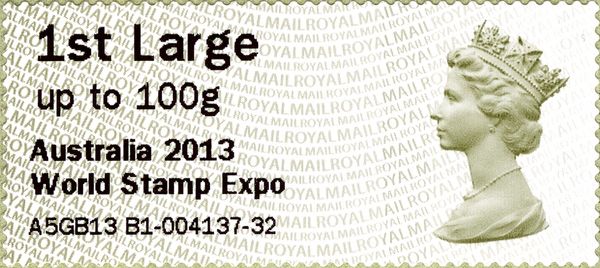 Machin - RM Overprint "Australia 2013, Stamp Expo"