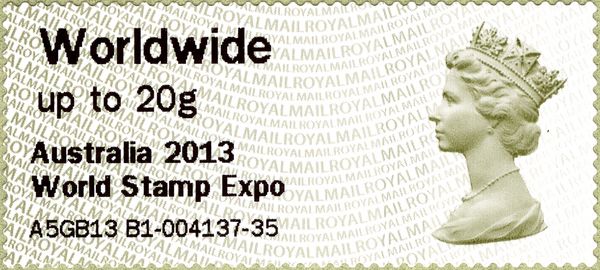 Machin - RM Overprint "Australia 2013, Stamp Expo"