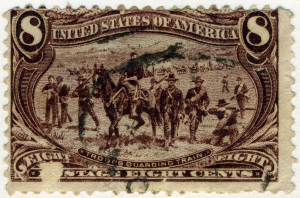 Troops Guarding Wagon Train, Horse (Equus ferus caballus)