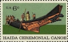 Tlingit Chief in Haida Ceremonial Canoe
