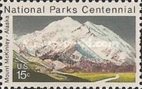 Mt. McKinley, Alaska with Caribou (Rangifer tarandus)
