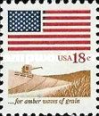 ... For Amber Waves of Grain - Flag and field of wheat
