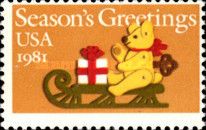 Felt Bear on Sleigh