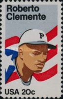 Roberto Clemente and Puerto Rican Flag