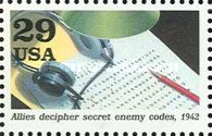 Headphones, coded messages (Allies decipher secret enemy cod