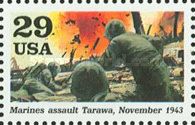 Marines assault Tarawa, Nov.
