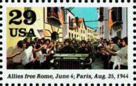 Parade (Allies free Rome, June 4; Paris, Aug. 25)
