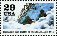 Soldiers in snow (Bastogne and Battle of the Bulge, Dec.)