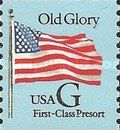 White Old Glory G Stamp