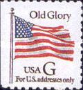 White Old Glory G Stamp