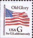 White Old Glory G Stamp