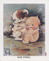 Kewpie and Kewpie Doodle Dog by Rose O'Neill