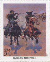 A Dash for the Timber by Frederic Remington