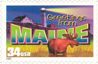 Greetings from Maine, Moose (Alces alces)