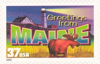 Greetings from Maine, Moose (Alces alces)