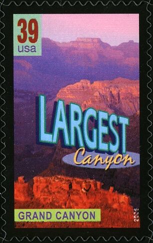 Grand Canyon, largest canyon