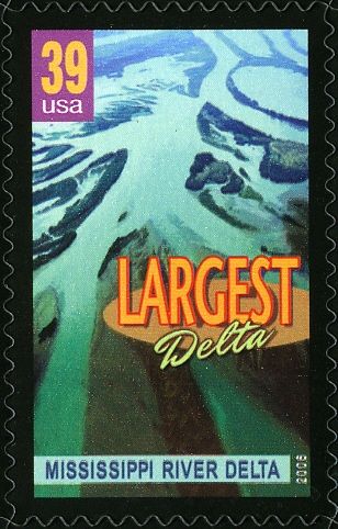 Mississippi River Delta, largest delta