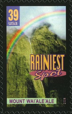 Mount Wai'ale'ale, rainiest spot
