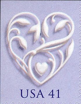 Wedding stamps - top/left unperf