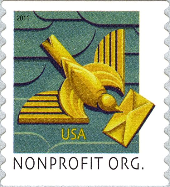 Art Deco Bird with Letter