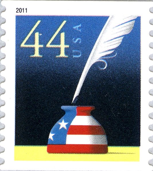 Patriotic Quill & Inkwell