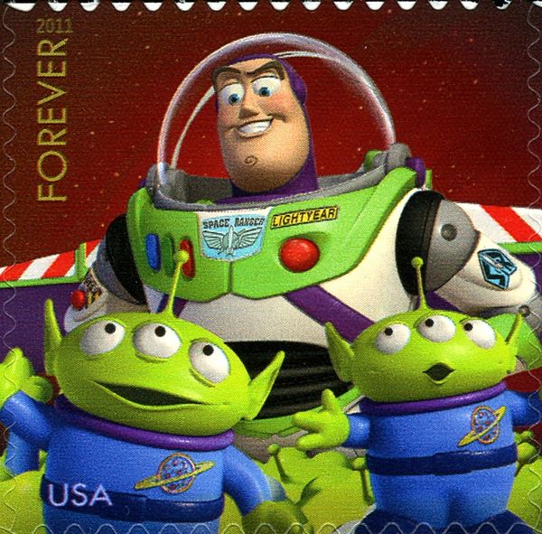 Buzz Lightyear & two aliens