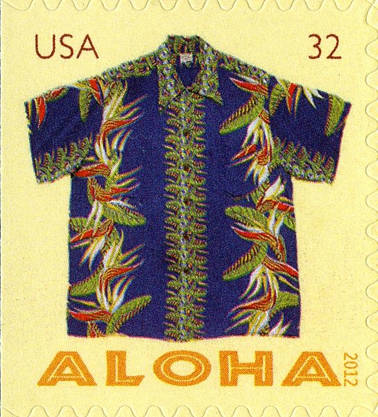Aloha Shirt with Bird of Paradise Flowers