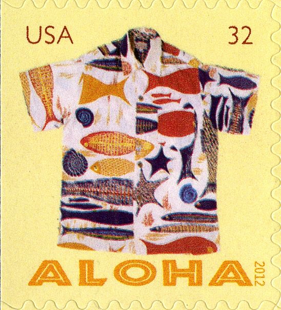 Aloha Shirt with Fish & Starfish