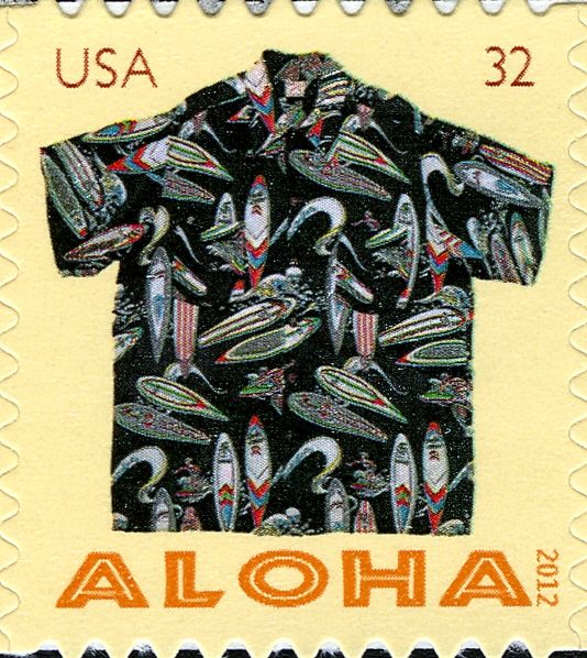Aloha Shirt with Surfers