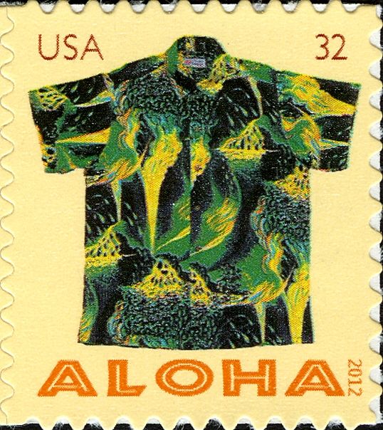 Aloha Shirt with Kilauea Volcano