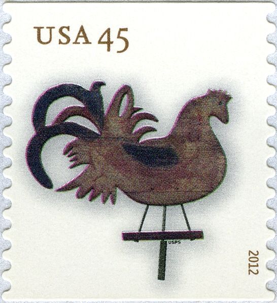 Rooster with perch