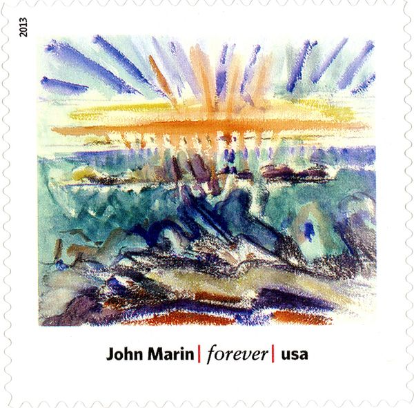 John Marin - Sunset, Maine Coast (1919)