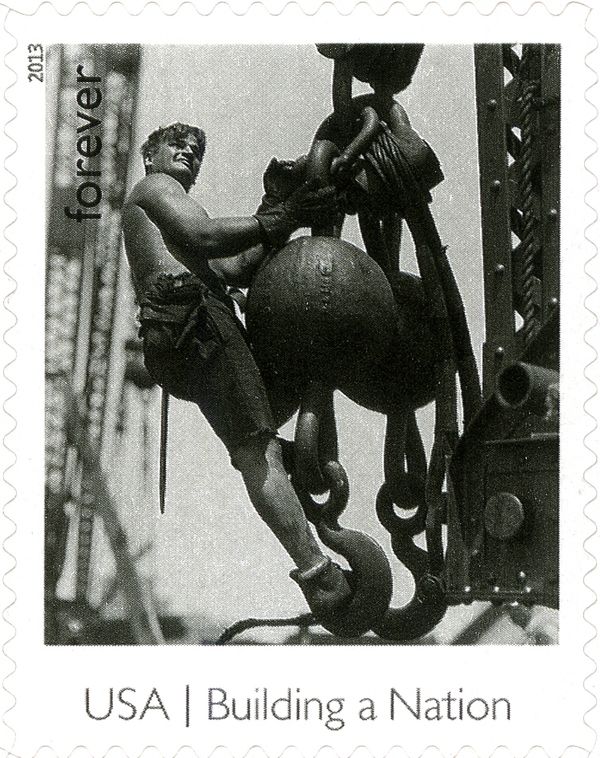 Building a Nation: Man on Hoisting Ball