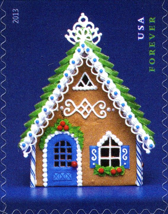 Gingerbread Houses: Blue door