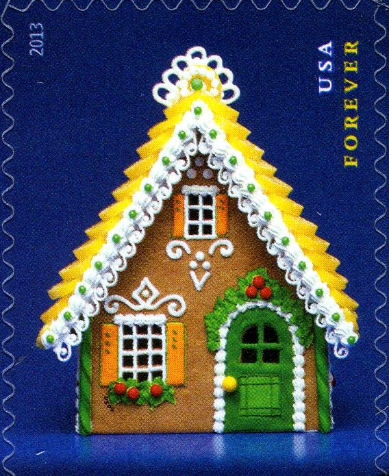 Gingerbread Houses: Green door