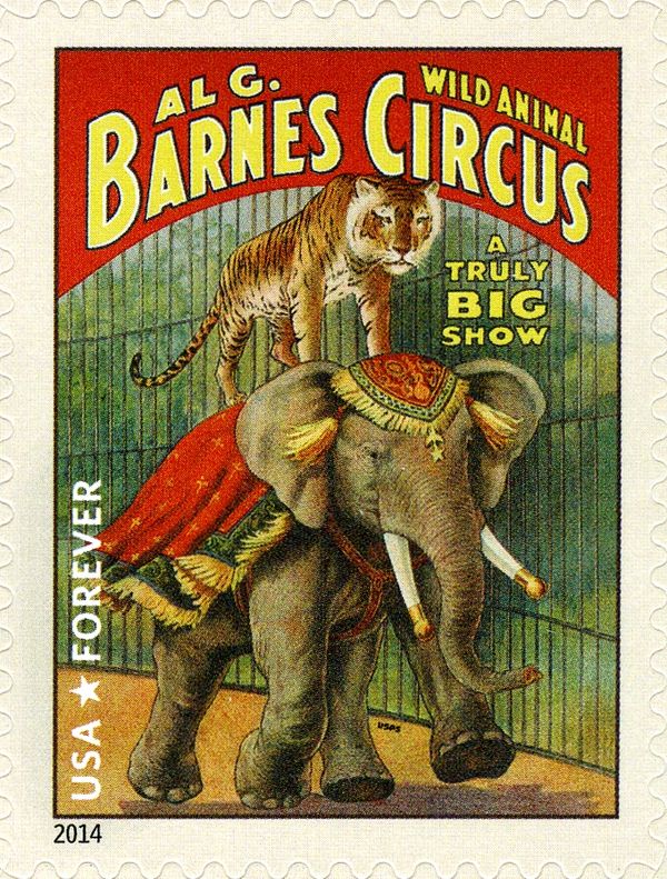 Al G. Barnes Circus - Asian Elephant, Tiger