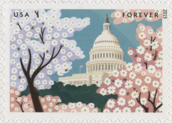 U.S. Capitol and Cherry Blossoms - Joint Issue with Japan
