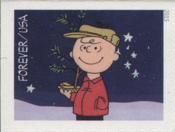 Charlie Brown with sapling