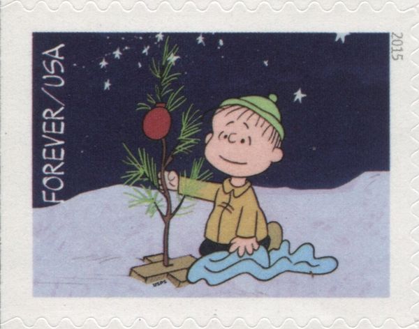 Linus by a tree