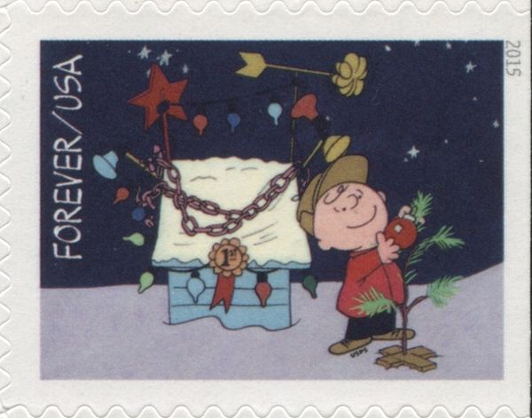 Charlie Brown decorating tree