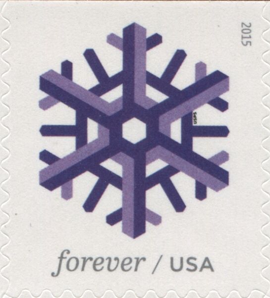 Geometric Snowflakes - Purple