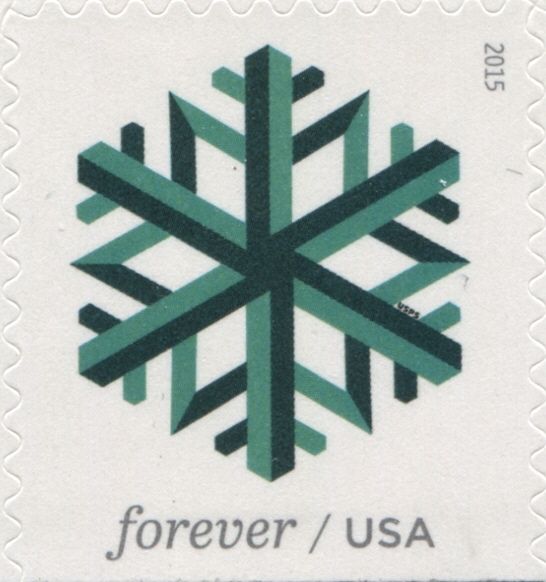 Geometric Snowflakes - Green