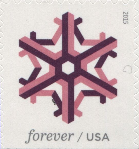 Geometric Snowflakes - Pink