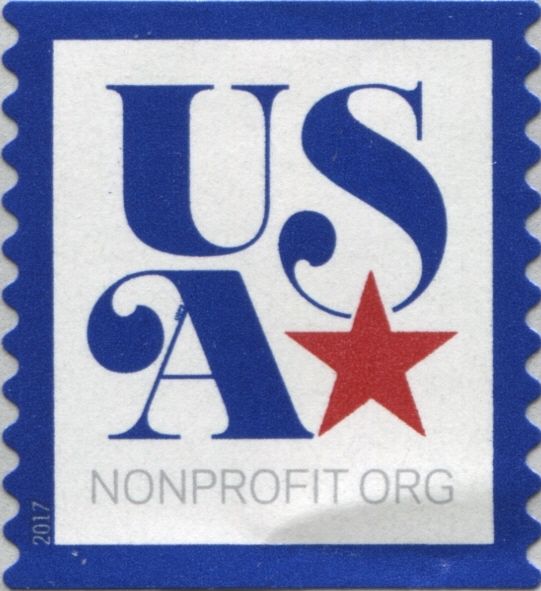 Nonprofit Org - blue border