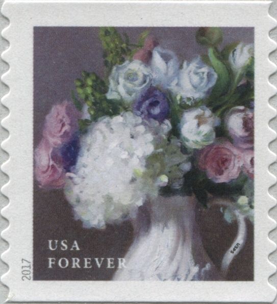 Flowers in White Vase - coil